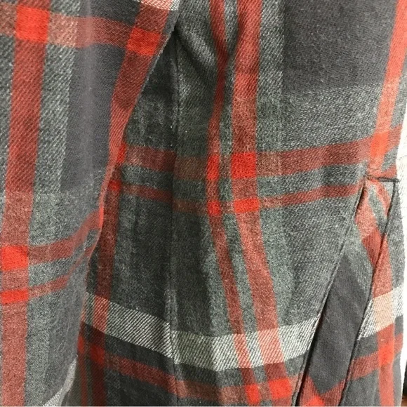 Cabi Tavern Shirt Jacket Shacket Fringe Collar Grey Plaid 4164 Size - Picture 6 of 9
